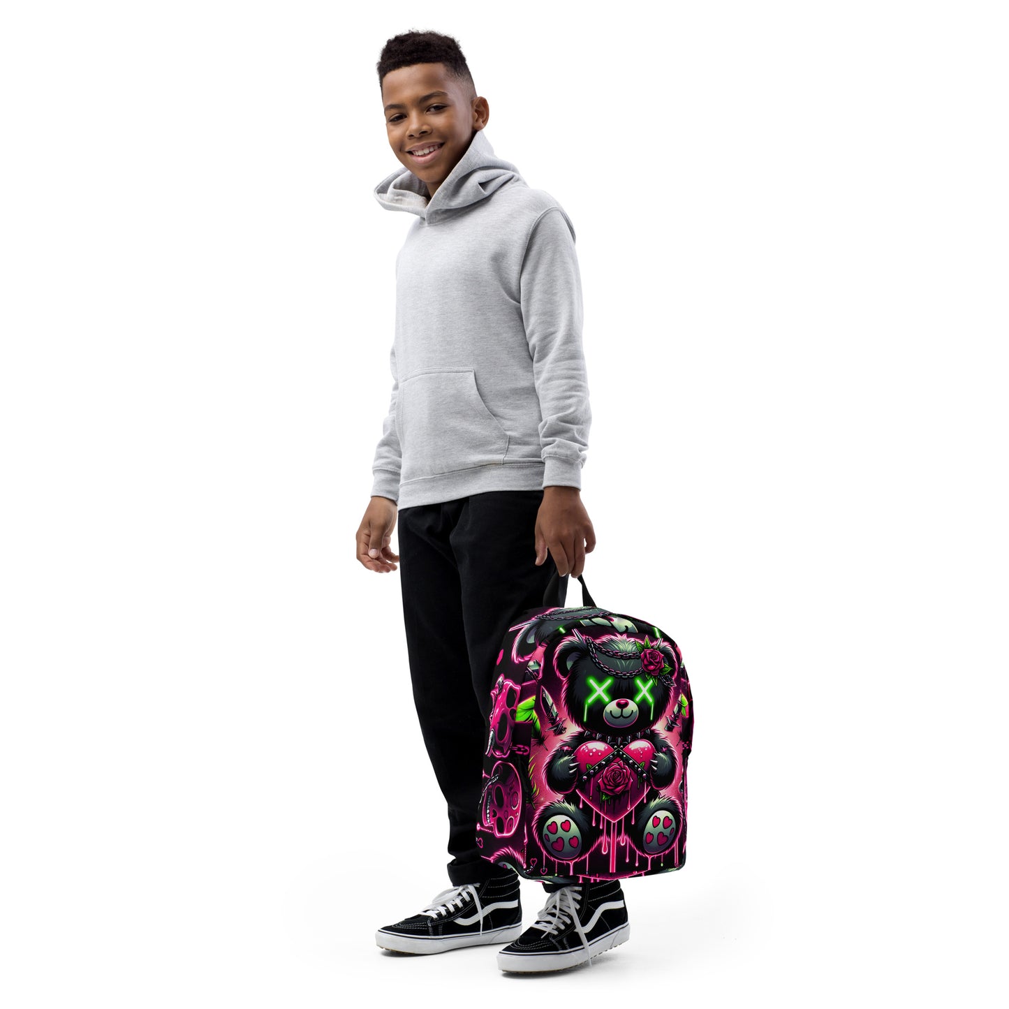 Edgy Neon Teddy Bear Backpack